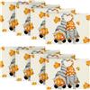 Artoid Mode Set di 8 Tovagliette Autunno Gnomo Zucche Foglie 30 x 45 cm | Stagionale Decorazione da Tavolo per Casa Cucina Vacanze Feste