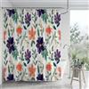 Generic Tenda Doccia 180 x 220 cm Tropicale Fiore Tende da Bagno in Tessuto Poliestere, Impermeabile e Lavabile in Lavatrice con Orlo Appesantito, Tenda per Vasca e Box Cabina Idrorepellente con Ganci, Q-o910