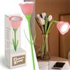 SFBKGTU Ricaricabile Lampada da Lettura senza Fili a LED, 360° Flessibile Luce da Lettura portatile per viaggi, Letto, Tavolo, Studio lettura - Rosa Eterna Regalo per Mamma Fidanzata Donna Compleanno Regali
