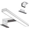 Anidea Lampada da Specchio LED Luce Bagno 30 cm 5W 230V 4000K / 6000K IP44 Mobili Cornice Armadio Trucco Applique Senza Sfarfallio Non Dimmerabile Bianco Naturale Neutro / Freddo (4000K - Luce Naturale)