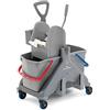 Filmop Carrello Lavapavimenti 2 secchi lt.15 con strizzatore professionale maniglia cassetta e reggiscopa.