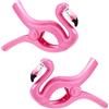 IHLOOTD Mollette per Telo Mare,2 pezzi fenicottero Spiaggia Clip per Asciugamani,Fermagli per Asciugamani,Pinze per Telo Mare,Adatto per sedie a sdraio da spiaggia, spiaggia, piscina, giardino