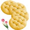 Umllpet Cuscino per sedia, rotondo, 40 cm, 4 pezzi, per soggiorno, sala da pranzo, per interni ed esterni (curcuma)