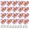 Urier 20 fiori di iris artificiali, fiori di seta per artigianato con clip, fiori finti tropicali, decorazioni per torte, ghirlande, decorazioni per matrimoni, feste di compleanno, regali (20, rosa)