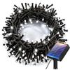 bitjam 6M 60 LED Catena Luminosa Esterno Solare, IP65 Impermeabile Luci Solari Esterno, 8 Modalità Lucine Natale Esterne Energia Solari Decor per Albero Giardino Balcone Matrimonio, Bianco Freddo