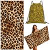KMFASVX Asciugamano da Spiaggia Leopardo, Leopardo Telo Da Mare Microfibra, Veloce Asciugatura, per Piscina, Mare, Uomo e Donna - Design Moda con Stampa Leopardo 75x150 cm