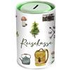 Grätz Verlag Salvadanaio da viaggio con motivo come bussola, zaino e tenda, regalo perfetto per viaggi nel mondo, compleanno e altre occasioni