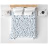 HomeLife Copriletto una Piazza e Mezzo Estivo in Cotone Piquet 100% Made In Italy - Fresca Coperta Estiva, Leggera e Traspirante per l'Estate con Allegra Fantasia Pesci -220x280
