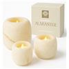 YVELLO. DESIGN Portacandela/Porta tealight in pietra di alabastro - Realizzato a mano in Egitto - Variante: Grande (13-15 cm)
