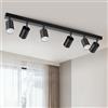 GeyouLux Faretti LED Soffitto Orientabili 350° Bianco a 6 Luci GU10 | Faretti LED Soffitto Senza Lampadina, Moderna Lampadario Faretti per Cucina, Soggiorno, Camera da Letto, Cameretta