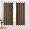 PONY DANCE Tenda Termica Isolante Freddo e Caldo Tende Cucina per Finestre Piccole Corte 2 Pezzi L 167 x A 137 cm Curtains Oscuranti Cameretta Bambini con Anelli, Moca
