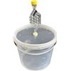 SILPLAST Contenitore per fermentazione da 5 l, con tubo di fermentazione, coperchio, in gomma, per birra, vino o mosto, per alimenti, ideale per birre amatoriali, trasparente