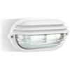 SICIGNANO CASALINGHI Sicignano x2 PALPEBRA OVALE Applique Grande Ovale E27, Alluminio Pressofuso, Vetro Trasparente, IP54, 287x169x132 mm (Bianco)