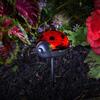 garden mile Confezione da 3 luci a energia solare a forma di coccinella, per illuminazione da giardino, vialetto, vialetto, giardino fatato, decorazione ornamentale, 3 pezzi