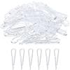 QUARKZMAN 200pz Durevole Plastica Alligatore Clip, 1,97 Trasparente Forma U Camicia Clip Molletta con Denti per Piegatura Cravatte, Pantaloni, Calzini, Coperchio