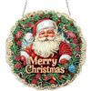 QENSPE Diamond Painting Ornamento Appendere, Buon Natale Pittura Diamante Pendente per Adulti Principianti, Ghirlanda Speciale Forma Strass Art Artigianato Finestre Decorazione Regalo, Doppio Lato