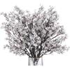 PATIKIL Fiori Artificiali, 9pcs Fiori Finti Europei Bouquet Finto Fiorito per Decorazione Casa Giardino Cucina Matrimonio Feste Argento