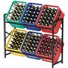 Lifewit Ripiano Porta Casse 6 Cassette, Robusto Scaffale Portabottiglie per Birra, Frutta, Verdure, Acqua per Cucina/Panetteria/Garage/Bar, Portata 300 kg