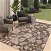 TAPISO Melissa Tappeto Outdoor Marrone Beige, Tessuto Piatto Indoor Cucina Corridoio Soggiorno Balcone Terrazza Moderno Sisal Pelo Corto Oeko-Tex 90 x 150 cm