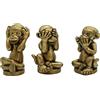 STCREE Statua in resina 'no' 3 scimmie sagge per casa, ufficio, interni, da collezione, 6 cm (altezza), TQGJST53