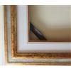 Artecentro cornice dorata per quadri - oro/colore con o senza passepartout in legno-varie misure (oro/avorio, 50x100 + passepartout)