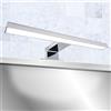 Leddy Living - Lampada LED da Specchio Bagno | 5.2W 450LM | IP44 Anti-Appannamento | Luce Trucco 6000K | Facile Installazione, Cromo, 30 cm, ABS