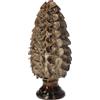 Keyhomestore- Pigna Decorativa in Ceramica Color Corallo Marrone Lucido H 40 cm - Soprammobile Elegante per Interni, Idea Regalo Portafortuna, Bomboniera Classica e Originale