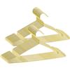 ABHENG 50 Pezzi Appendiabiti in metallo, antiruggine, salvaspazio, robusto, cromato, Scanalature Antiscivolo, Forte e Resistente, 42 x 0,3 x 21 cm (L x B x H), Dorato, AIY0350J