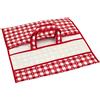 hobbymio.it Borsa porta vivande in tessuto da ricamare a punto croce, Porta Torte da ricamare a Punto Croce, Porta Torte da trasporto in Tessuto Trapuntato, tela aida (05 Quadretto bianco e rosso con cuori)