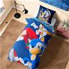 Get Trend SONIC THE HEDGEHOG Copripiumino Singolo Reversibile 135x200 cm e Federe Cuscini Set Letto Bambini e Adolescenti, Accessori Camera da Letto (Blu Sonic Singolo)