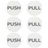 PATIKIL 3Set Etichette Segnaletiche Porta Spingi Tira, 3in Etichette Segnaletiche Porta Spingi Tira Targhetta Acrilica Verticale Autoadesiva per Porte Vetro Negozio, Rotondo, Bianco
