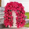 Homcomodar 4 bouganville artificiali per esterni, resistenti ai raggi UV, fiori finti da appendere, per veranda, balcone, patio, fioriera da esterno (rosso rosa)