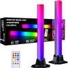 MIWATT DS - Barra luminosa LED RGBIC da 32 cm, confezione da 2, serie Z, illuminazione intelligente arcobaleno con telecomando, perfetta per PC, TV, configurazione di gioco