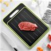 KEUGT Tagliere Scongelatore 4 in 1, Vassoio di Scongelamento rapido, Frost Away Tagliere con funzione di Scongelamento, per Scongelare, Tagliare, Grattugiare Spezie e Affilacoltelli da Taglio