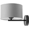 Miratic Applique da Parete con Sorgente Luminosa Sostituibile E27 max. 60W (non inclusa) Abat Jour da Muro Lampada da parete (grigio)