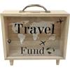 Jingyash Salvadanaio per Fondo Sogni/Viaggi/Luna di Miele P-iggy Bank per Adulti, Salvadanaio in Legno con Ombra per Monete e Contanti, Barattolo Salvadanaio da Tavolo per Matrimonio, Vacanza, Avventura, con