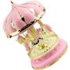 Zkydhbd Carousels - Carillon musicale di lusso che cambia colore, con 3 cavalli, musicale, regalo di compleanno o San Valentino