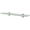 Mokuyary - Mensola sospesa in vetro, 50 x 10 cm, 8 mm, per bagno, montaggio a parete, mensole sospese per la decorazione della casa e la cucina, colore: bianco