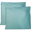 FARFALLAROSSA Coppia di Federe 100% Puro Cotone 60x60 CM, Set di 2 Tessuti per Cuscino Letto, Chiusura a Busta, Tinta Unita, Misura Standard - Verde Scuro