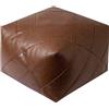 MANSKHW Pouf in Pelle marocchina Poggiapiedi ottomano Poggiapiedi Vuoto, Poggiapiedi Quadrato Cuscino Portaoggetti Coprisedile per Soggiorno, Decorazione Domestica, Regalo e Matrimonio (caffè, M)