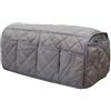 Tidgel Organizer per bracciolo del divano, tasca laterale reclinabile, supporto per telecomando del divano, portaoggetti per bracciolo della sedia, mobili antiscivolo per caddy (grigio)