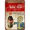 DORAM Targa in metallo vintage, motivo: Nuka Cola, divertente decorazione per casa, bar, giardino, garage, 20 x 30 cm