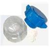 P.B. PHARMA Srl Frantumapillole in abs a 2 scomparti base trasparente coperchio blu dimensioni 5,4x3,3x4,7 cm
