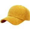 Generico Cappello Visiera Uomo - Berretto da Baseball in Velluto a Coste Elegante Cappello da Sole Casual Versatile Morbida Texture Parasole per e Donna