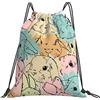 Generic Poliestere Zaino Coulisse Cute Rabbit Bunny Sacca Ginnastica Personalizzato Zaino Scuola per Sport Spiaggia Piscina 36X42Cm