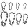 Drawup Moschettone a molla in acciaio inox per alpinismo, arrampicata, sistemi di sicurezza, connessioni per funi metalliche e attrezzature da esterno (M6)