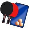 APGLSXY 1 paio di racchette da ping pong da ping pong, set di attrezzature per principianti, pagaia con impugnatura in gomma