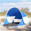 PUGYNBK Tenda da spiaggia blu azzurro, pop-up, impermeabile