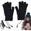 Samuliy Guanti riscaldati | Guanti da Moto Ricaricabili Tramite USB Touch Screen - 3 Temperature Regolabili in Maglia di Lana Guanti scaldamani per Donne, Bambini, Caccia, Campeggio Samuliy