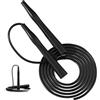 Sandyseptember Corda per saltare per allenamento veloce con struttura leggera in PP e corda in PVC da 5,0 mm per rotazioni fluide e veloci nello sport e nell'esercizio fisico (nero testurizzato)